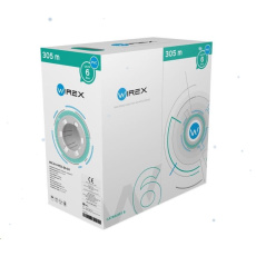 WIREXInstalační kabel CAT6 U/UTP PVC/ ECA 305m box šedý