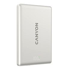 Canyon OnPower 500, Powerbank, 5.000 mAh, MagSafe, 20W USB-C, 15W Bezdrôtové nabíjanie, displej, šedá Canyon OnPower 500, Powerbank, 5.000 mAh, MagSafe, 20W USB-C, 15W Bezdrôtové nabíjanie, displej, šedá