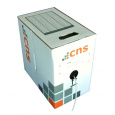 CNS kabel UTP, Cat6, drát, PVC, Eca, box 305m - šedá
