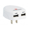 SKROSS USB nabíjací adaptér USA, 2400mA, 2x USB výstup