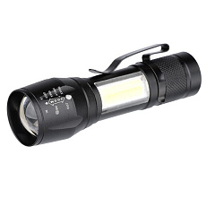 Solight LED kovové svietidlo nabíjacie, 150+60lm, Li-Ion, čierna Solight LED kovové svietidlo nabíjacie, 150+60lm, Li-Ion, čierna