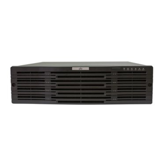 UNIVIEW NVR, 64 kanálů, H.265, 16x Hot-Swap HDD, RAID 0,1,5,6,10,JBOD, vstup 12 Mpix (max 384 Mbps), prohlížeč 12 Mpix