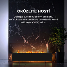 AENO FH2S Premium SPACE FIRE HEATER,Čierny, LED, WI-FI, max 2000W, 1000x242cm, efekt ohńa AENO FH2S Premium SPACE FIRE HEATER,Čierny, LED, WI-FI, max 2000W, 1000x242cm, efekt ohńa