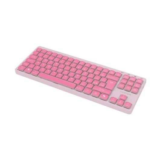 Canyon OnType 10, klávesnica, mechanická, USB, multimediálna, ružová
