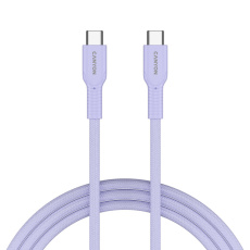 Canyon OnWire CCAP60CL, kábel nab. a synchr., USB-C / USB-C, 60W PD, 480Mbps, opletený, 1 m, fialový Canyon OnWire CCAP60CL, kábel nab. a synchr., USB-C / USB-C, 60W PD, 480Mbps, opletený, 1 m, fialový