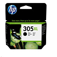 Čierna originálna atramentová kazeta HP 305XL s vysokou výťažnosťou