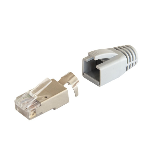 Konektor RJ45/s, pre priamu montáž na inštalačný kábel Cat 7A, Cat 7, Cat 6A, Cat 6