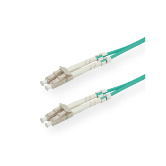 Optický kábel LC-LC, MM 2m Duplex OM3(50/125µm), LSOH, 2.8mm, tyrkysový 
