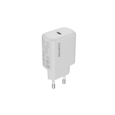 Canyon OnCharge 200, univerzálna nabíjačka do steny, 1x USB-C, PD 20W, biela Canyon OnCharge 200, univerzálna nabíjačka do steny, 1x USB-C, PD 20W, biela