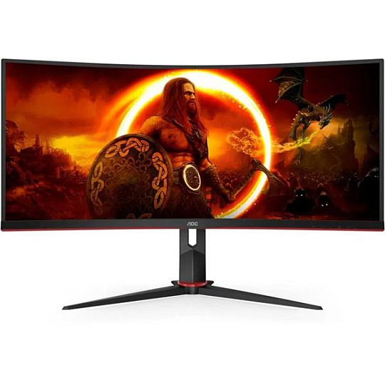 AOC CU34G2XP/BK 34" Fast VA 3440x1440 80M:1 1ms 400cd HDMI DP čierny/červený