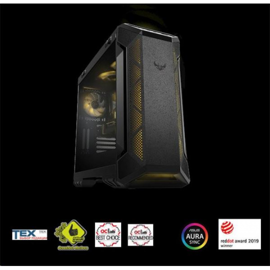 ASUS TUF Gaming GT501 case EATX Black, AURA LED fan