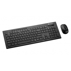 Multimedia 2.4GHZ wireless combo-set, keyboard 105 keys, slim and brushed finish design, chocolate key caps, CZ/SK layout (black);