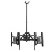 ONKRON Ceiling TV Mount Bracket Height Adjustable for three 32 to 63 Inch LED LCD TVs, Black