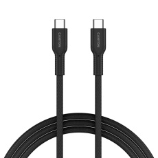 Canyon OnWire CCAP60CL, kábel nab. a synchr., USB-C / USB-C, 60W PD, 480Mbps, opletený, 1 m, čierny Canyon OnWire CCAP60CL, kábel nab. a synchr., USB-C / USB-C, 60W PD, 480Mbps, opletený, 1 m, čierny