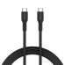 Canyon OnWire CCAP60CL, kábel nab. a synchr., USB-C / USB-C, 60W PD, 480Mbps, opletený, 1 m, čierny