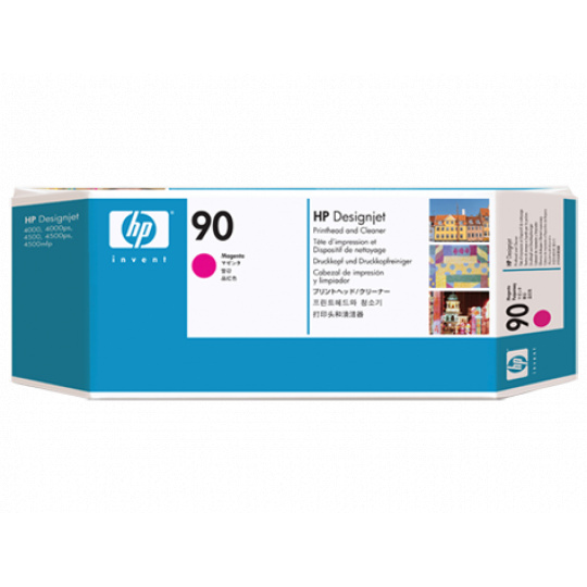 HP No. 90 magenta Printhead and Printhead Cleaner