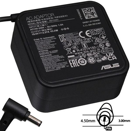 ASUS AC NAPÁJACÍ ADAPTÉR 45W19V 3pin 4,5mm bez EU plug ASUS AC NAPÁJACÍ ADAPTÉR 45W19V 3pin 4,5mm bez EU plug