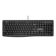 Canyon KB-50, klávesnica, USB, 104/12 multimed. klávesov, SK/CZ, čierna Canyon KB-50, klávesnica, USB, 104/12 multimed. klávesov, SK/CZ, čierna