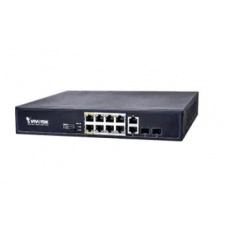 8xRJ-45 10/100 vč. PoE (802.3af/at,PoE budget 115W), 2x combo port 10/100/1000 RJ-45 nebo SFP, 2xPoE port lze přepnout na 200m PoE 8xRJ-45 10/100 vč. PoE (802.3af/at,PoE budget 115W), 2x combo port 10/100/1000 RJ-45 nebo SFP, 2xPoE port lze přepnout na 200m PoE