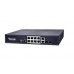 8xRJ-45 10/100 vč. PoE (802.3af/at,PoE budget 115W), 2x combo port 10/100/1000 RJ-45 nebo SFP, 2xPoE port lze přepnout na 200m PoE