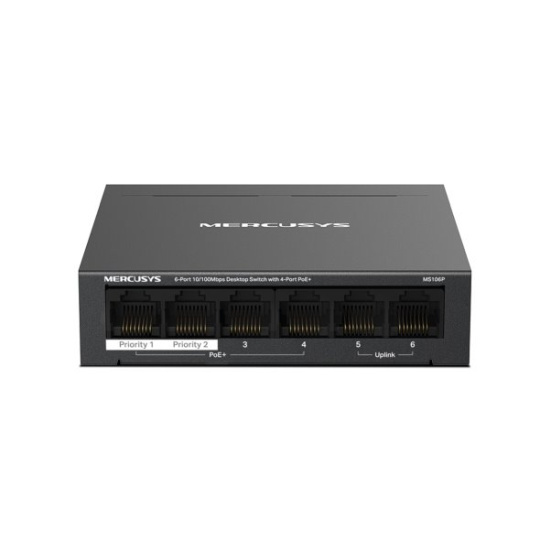 TP-LINK PORT: 4× 10/100 Mbps PoE+ Ports, 2× 10/100 Mbps Non-PoE PortsSPEC: Compatible with 802.3af/at PDs, 67 W PoE Po