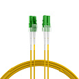 Optický kábel LC/APC-LC/APC, 3m Duplex OS2(9/125µm), LSOH, 2mm, žltý
