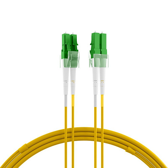 Optický kábel LC/APC-LC/APC, 3m Duplex OS2(9/125µm), LSOH, 2mm, žltý
