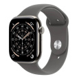 Apple Watch Series 11 GPS + Cellular 46mm Natural Titanium Case with Stone Grey Sport Band - S/M