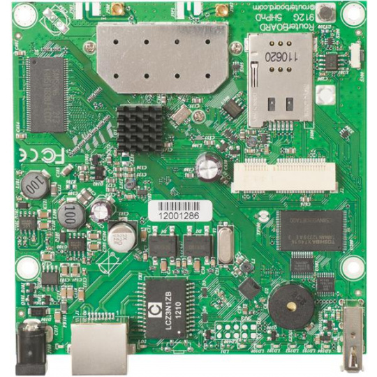 MIKROTIK RouterBOARD 912UAG-5HPnD + L4 (600MHz, 64MB RAM, 1x LAN,1x5GHz 802.11an card, 2xMMCX, 3G)