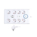 Solight prepäťová ochrana, 8z, USB A+C, 2m, biela