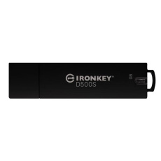 128 GB . USB 3.2 kľúč . Kingston IronKey D500S, čierny ( r260MB/s, w190MB/s)