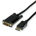Kábel DisplayPort na VGA M/M 2m, max.1920x1200@60Hz, čierny, jednosmerný, aktívny, G pozl. kon.