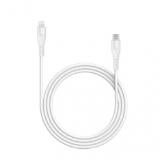 Canyon CNS-MFIC4W, 1.2m kábel USB-C / Lightning, MFi Apple schválený, 5V/2.4A, priemer 3.5mm, PVC, biely