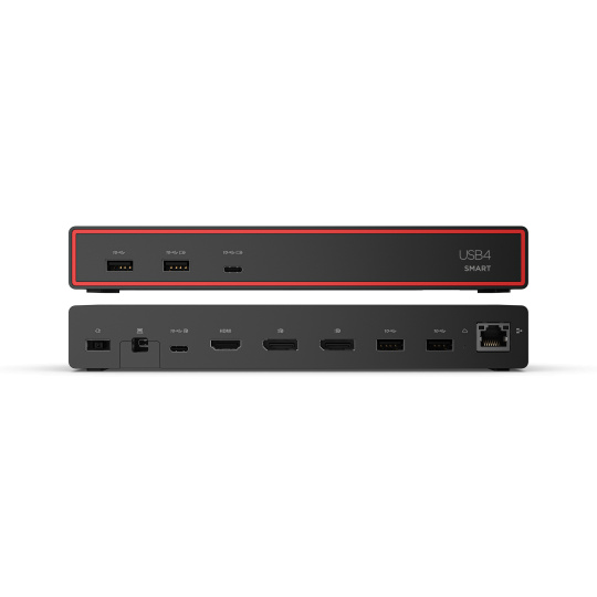 Lenovo ThinkPad USB4 Dock 5000 - PD100W (2x DP, 1x HDMI, 1x RJ45, 2x USB-C,4xUSB-A adapter) pripojit max 4x LCD Lenovo ThinkPad USB4 Dock 5000 - PD100W (2x DP, 1x HDMI, 1x RJ45, 2x USB-C,4xUSB-A adapter) pripojit max 4x LCD