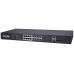 VIVOTEK 16xRJ45 10/100 vč. PoE (802.3af/at,PoE budget 250W), 2xcombo SFP/GE RJ-45, 8xPoE port lze přepnout na 200m PoE@10Mbps, 6kV