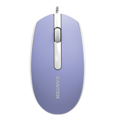 Canyon M-10, prémiová optická myš, USB, 1.000 dpi, 3 tlač, fialovo-biela