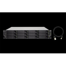 QNAP™ TL-R1200C-RP, 12-bay NAS  JBOD storage enclosure 2U redundant