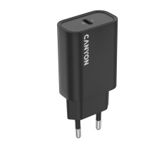 Canyon OnCharge 30CL, univerzálna cestovná nabíjačka do steny 1x USB-C, 30W PD, čierna Canyon OnCharge 30CL, univerzálna cestovná nabíjačka do steny 1x USB-C, 30W PD, čierna