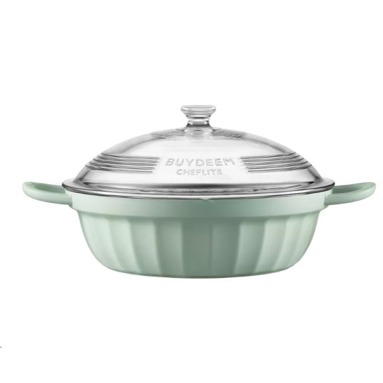 BUYDEEM  multifunkčný hrniec z hliníkovej zliatiny,  3,8L, 28cm,  model CP181,farba zelená
