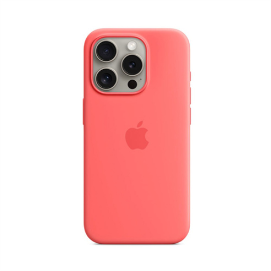 Apple iPhone 15 Pro Silicone Case with MagSafe - Guava