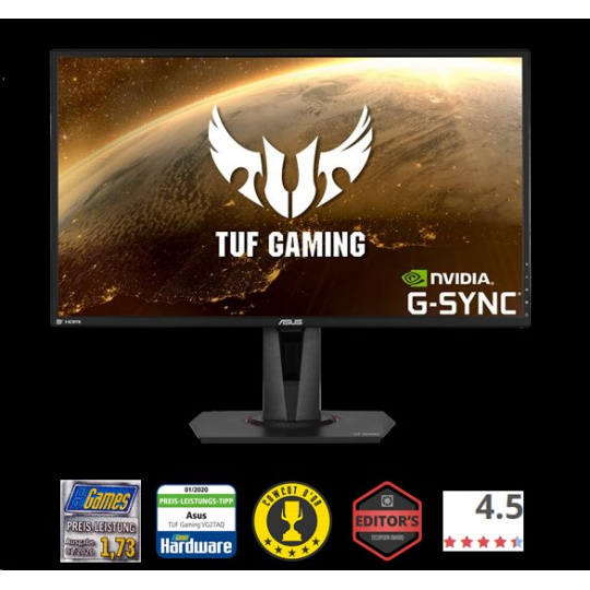 ASUS TUF Gaming VG27AQ 27" IPS 2560x1440 WQHD HDR 165Hz 100mil:1 1ms 350cd 2xHDMI DP repro čierny