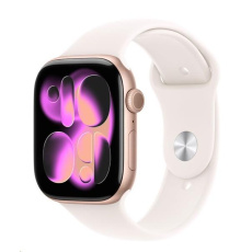 Apple Watch Series 11 GPS 42mm Rose Gold Aluminium Case with Light Blush Sport Band - S/M