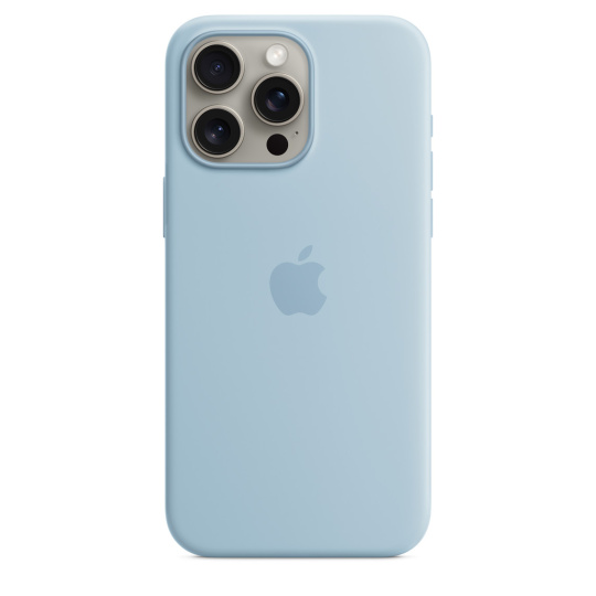 Apple iPhone 15 Pro Max Silicone Case with MagSafe - Light Blue