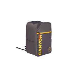 Canyon CSZ-02, batoh na notebook - palubovka, do veľkosti 15,6",  mechanizmus proti zlodejom, 20l, šedo-žltý