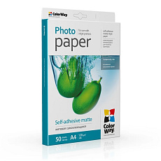 ColorWay Fotopapier Matný, Samolepiaci, 120g/m2,50ks,A4