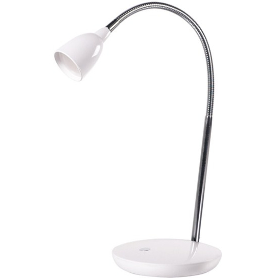 Solight LED stolná lampička, 2,5W, 3000K, podstavec, biela farba