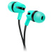 Stereo earphone with microphone, 1.2m flat cable,