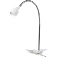 Solight LED stolná lampička, 2,5W, 3000K, clip, biela farba