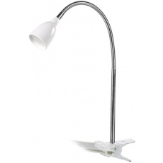 Solight LED stolná lampička, 2,5W, 3000K, clip, biela farba