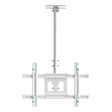 ONKRON Ceiling TV Mount Bracket Height Adjustable for 32 to 80 Inch LED LCD TVs, White
